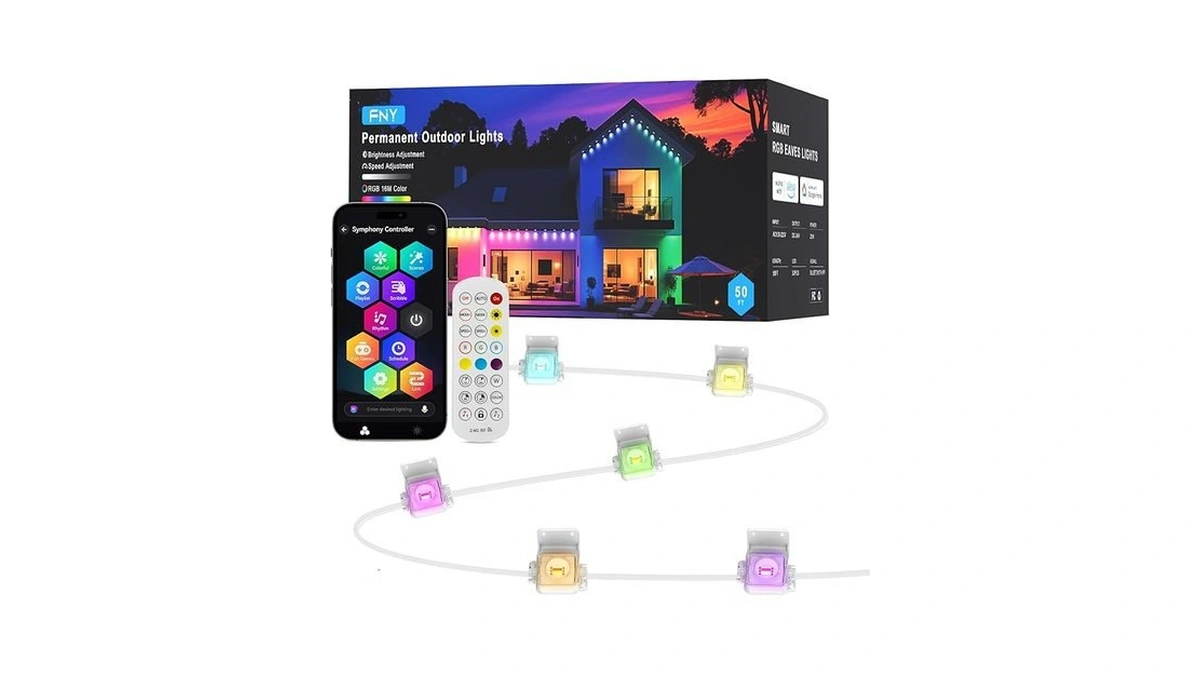Amazon code: Fny Permanent Outdoor Lights 50ft Smart