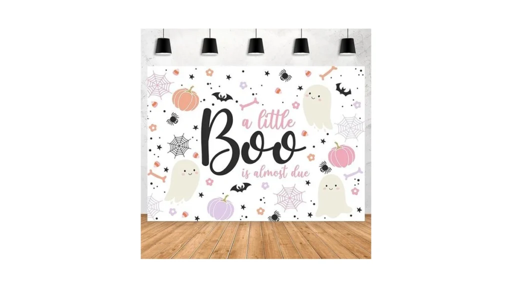 Amazon code: Aperturee 7x5ft Halloween Baby Shower Ba