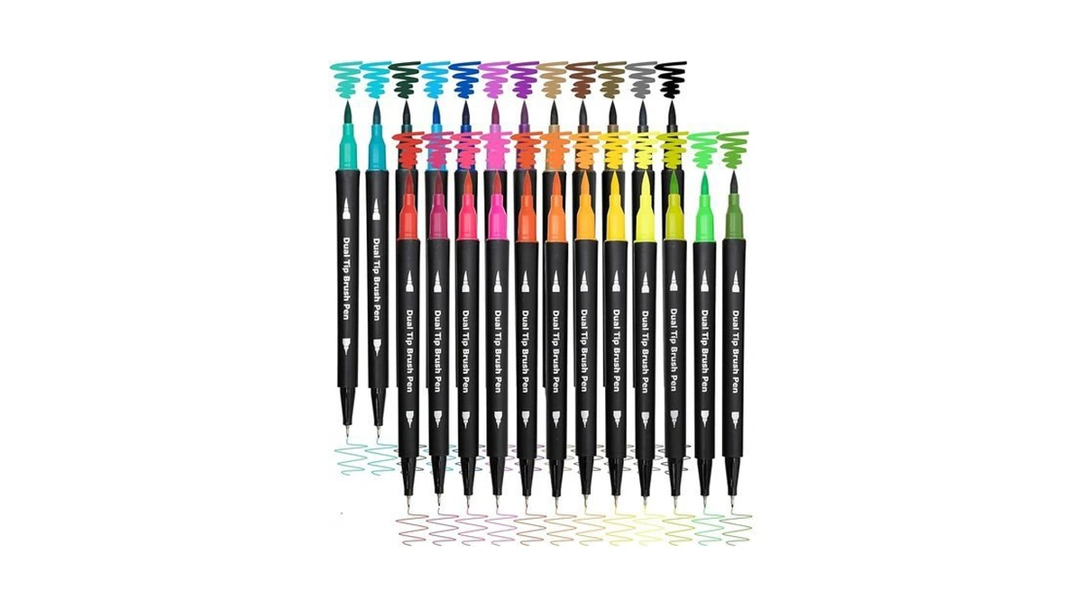 Amazon code: Piochoo Dual Brush Marker Pens 24 Colore