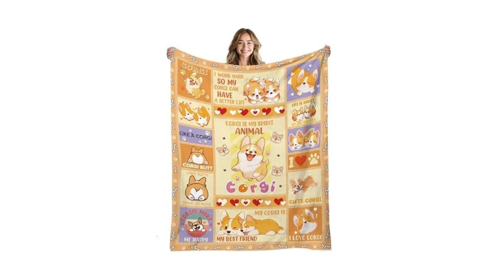 Amazon coupon: Reetook Corgi Blanket Gifts For Corgi Lo