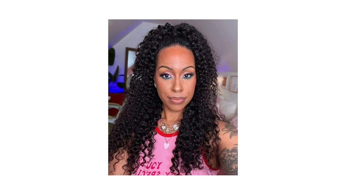 Amazon code: Half Wig Human Hair 210 Density Kinky Cu