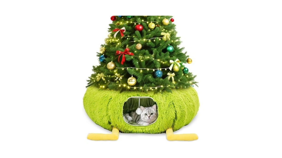 Amazon code: Petrendy Christmas Tree Cat Tunnel Bed F