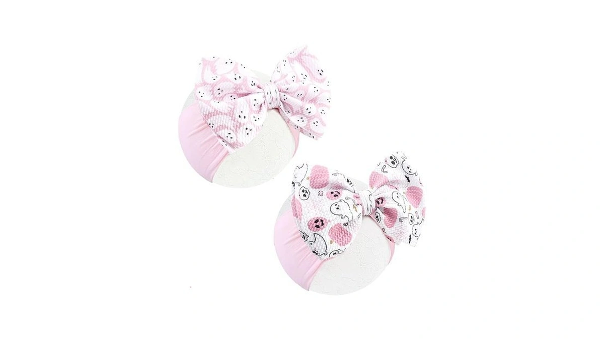 Amazon code: Yanjie Halloween Baby Headbands Bow Ghos