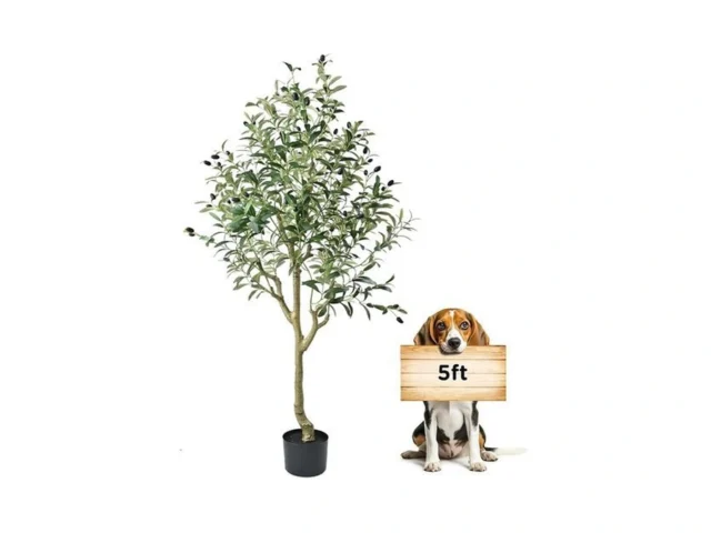 Geniff Artificial Olive Tree 5ft Olive Tree Indoor… Code