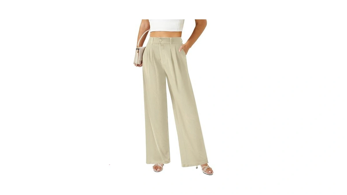 Amazon code: Keriffe Womens Wide Leg Work Pants Waffl