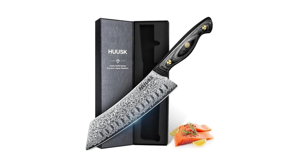 Amazon coupon: Huusk Damascus Kiritsuke Knife 7inch - J