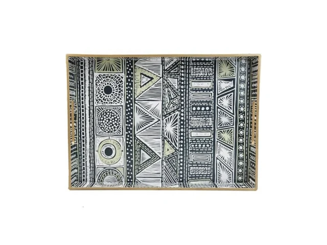 Leemxiiny Boho Decorative Trays With Handles Modern… Code