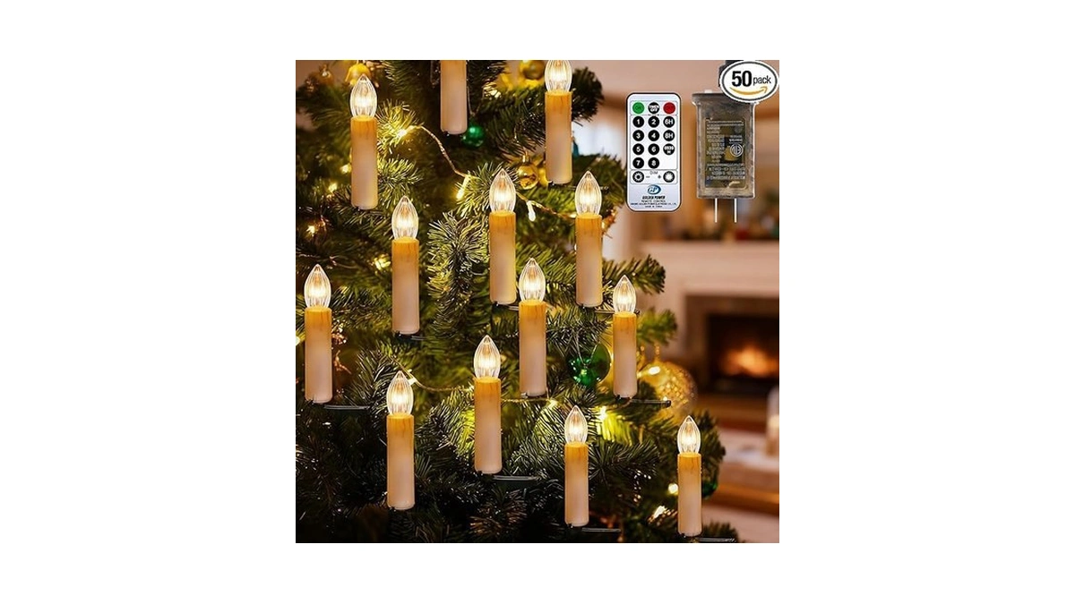 Amazon code: A Bigwhale 50pcs Christmas Tree Candle S