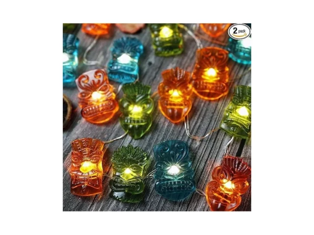 Bartlett Solar Tiki Mask Lights Outdoor 40led 14ft… Code