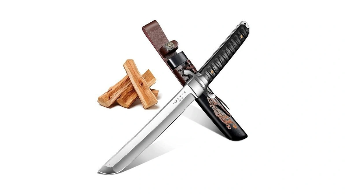 Amazon coupon: Fusionkei Japanese Fixed Blade Knife Tan