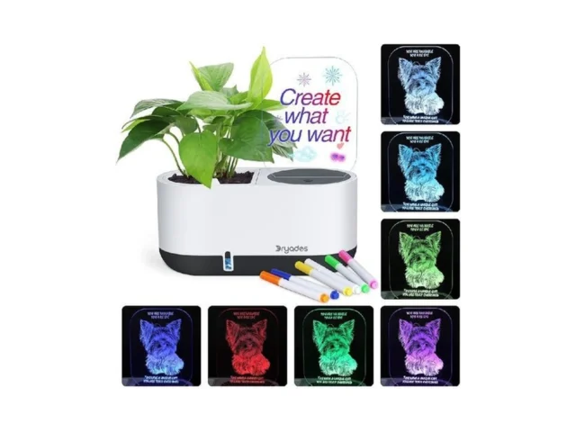 Dryades Self-watering Plant Pot With Led Note Board… Code