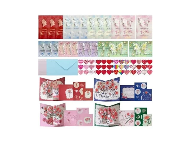Yakuncl 3d Rose Pop-up Card With Envelopes Stickers… Code