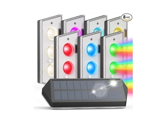 Solar Fence Lights Outdoor For Christmas Halloween… Coupon