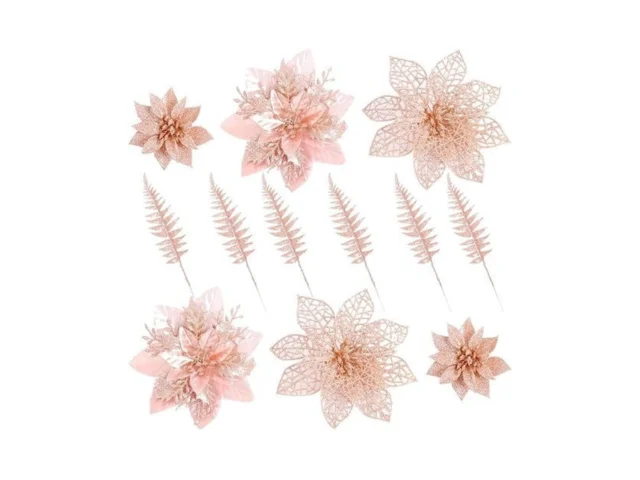 Vannyster 30 Pcs 3 Styles Poinsettias Artificial… Code