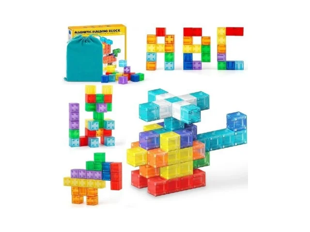 Tenyeah 56 Pcs Magnetic Blocks Transparent Magnet… Code