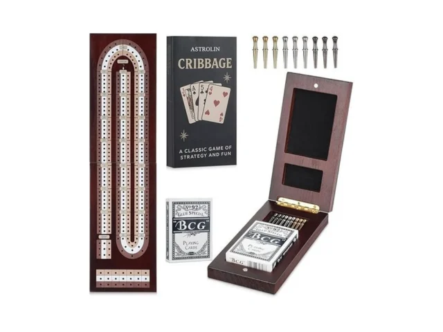 Astrolin Cribbage Board Game Set Premium Wooden… Code