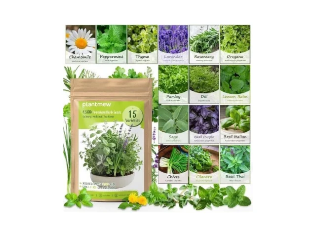 Herb Seeds 15-pack 4 500 Non-gmo Heirloom Seeds For…