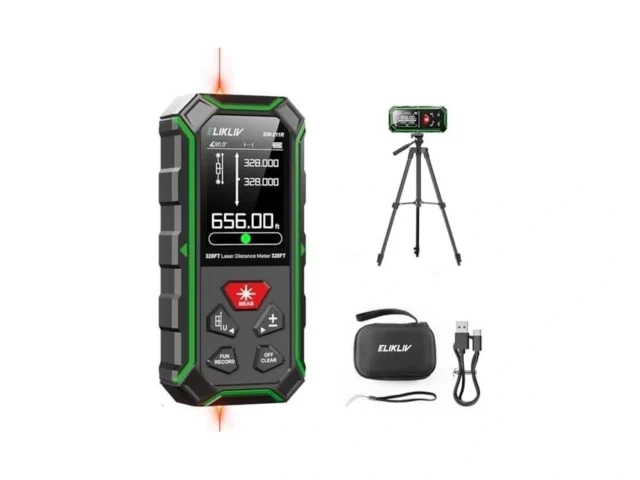Elikliv Dual Laser Measuring Tool With Tripod 656ft…