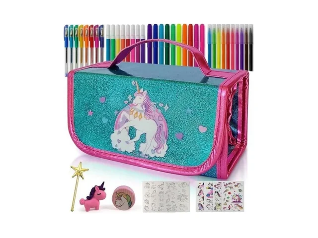Unicorn Pencil Case Kids Art Set With Fruit Scented…