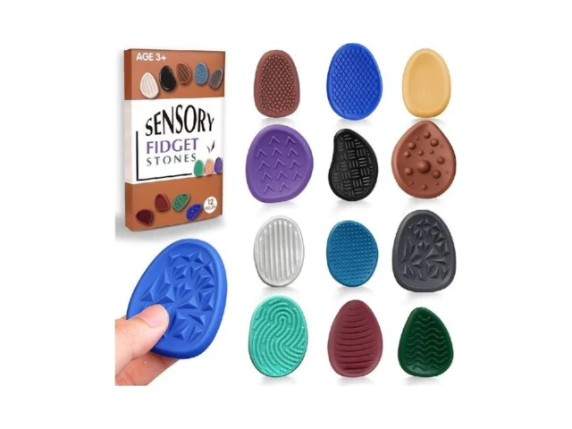 12 Pack Fidget Sensory Toys For Adults Worry Stones… Code