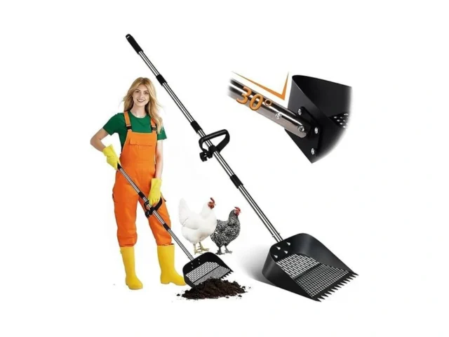 Chicken Poop Scooper Rake 2-in-1 Coop Scooper For… Code