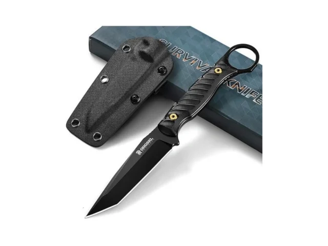 Drgskl Tanto Fixed Blade Knife – Full Tang Survival…
