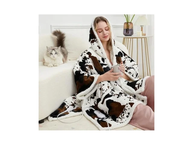 Electric Heated Wrap For Women Cow Print Wearable… Code