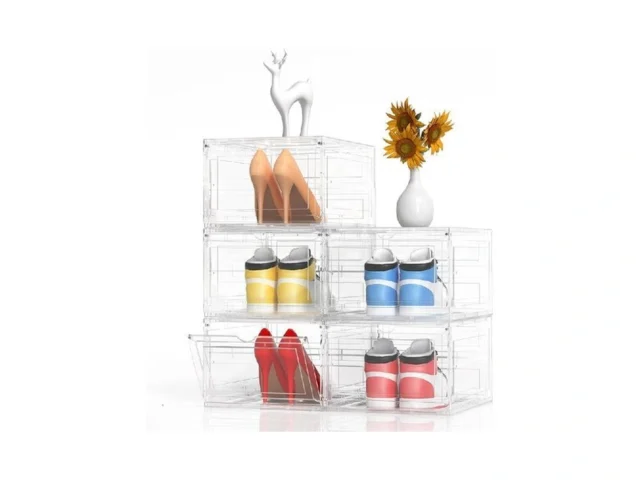 Xl Large 5 Pack Clear Shoe Organizer Storage Boxes… Code