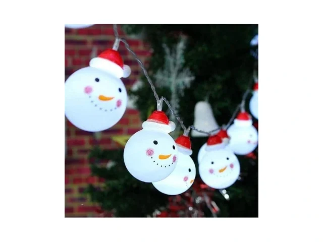 Christmas String Lights 10pcs Snowman String Lights… Code
