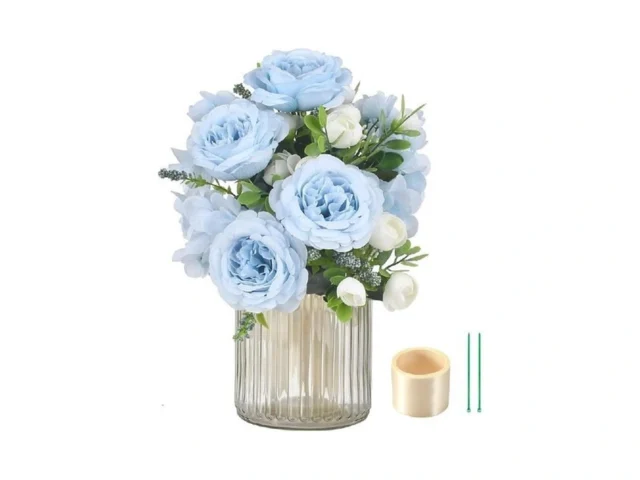 Zinho 2 Packs Artificial Peony Flowers 10 Heads 8… Code