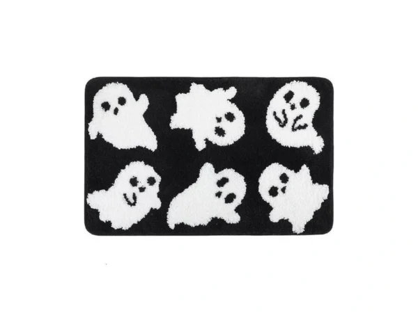 Amazon coupon: Halloween Bath Mat Black Ghost Bathroom