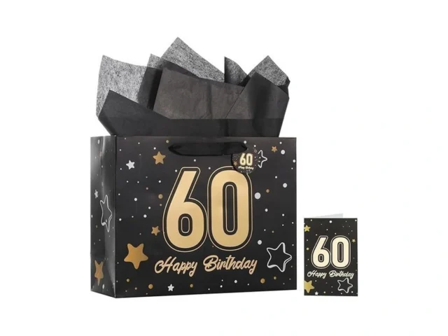 Powbrace 13 Black Happy Birthday Gift Bag With… Code