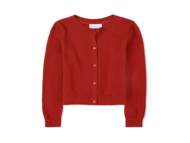 The Children S Place Girls Uniform Cardigan Ruby Xxl 16