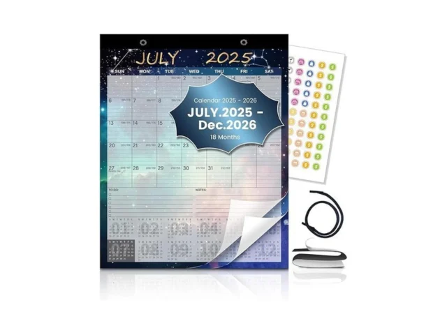 Yoment Wall Calendar 2025-2026 July 2025-dec 2026… Code
