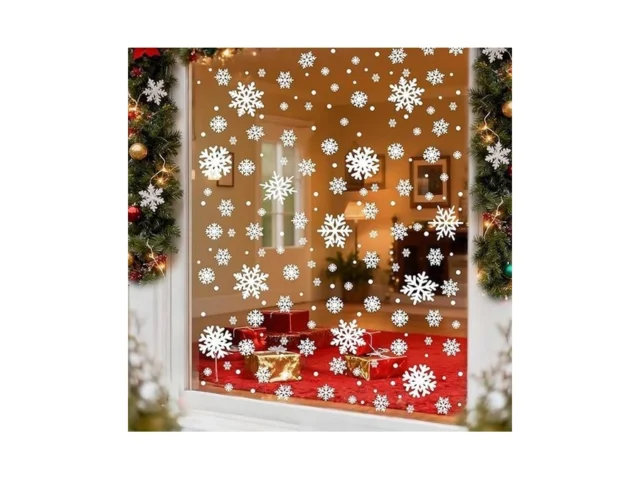 264pcs Christmas Window Decorations – 8 Sheets… Code