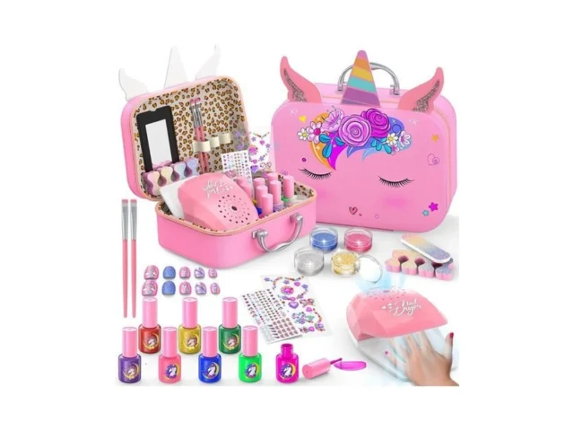 Kids Nail Polish Set For Girls Non-toxic Quick Dry… Code