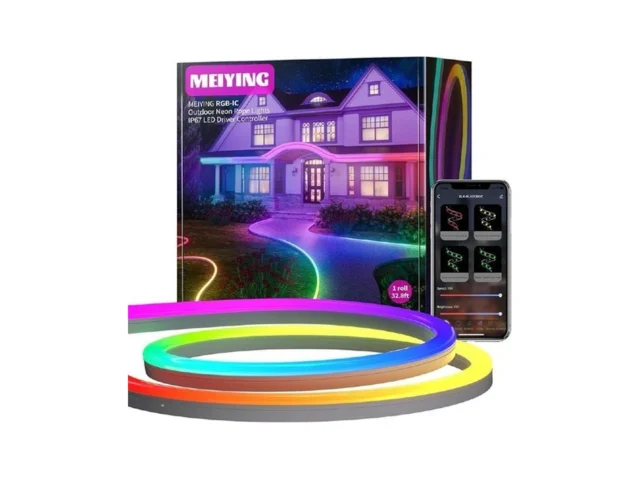 Meiying Outdoor Neon Rope Lights 32 8ft Rgb-ic Ip67…