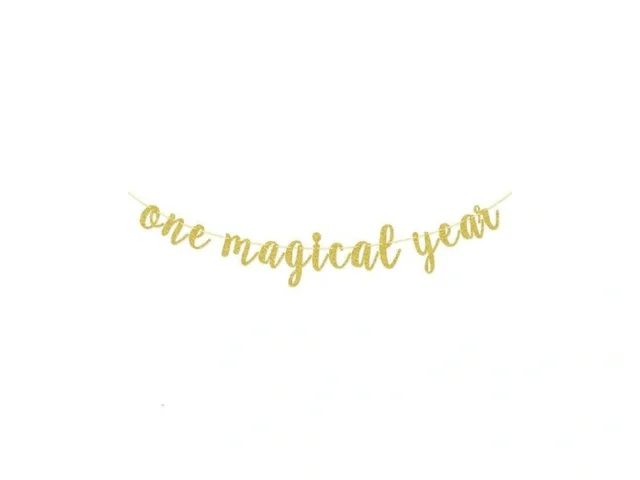 One Magical Year Banner Princess First Birthday… Coupon
