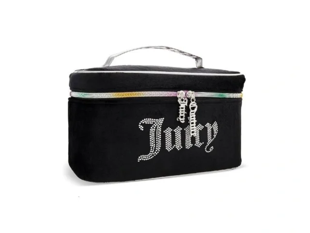 Juicy Couture Black Rainbow Makeup Bag Cosmetics… Coupon