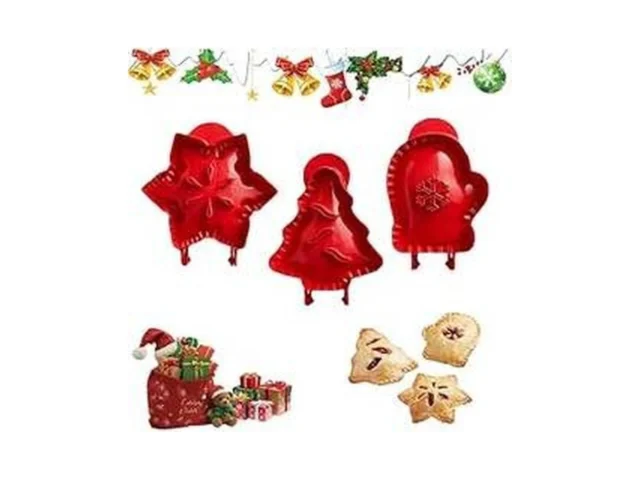 Christmas 3pcs Mini Pie Molds Hand Pie Molds Cute… Code