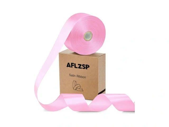 Aflzsp Ribbon For Gift Wrapping Pink Satin Roll For… Code