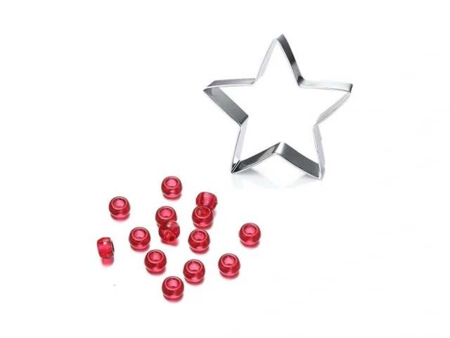 1000pcs 6 9mm Red Pony Beads With 3 7 Inch Star… Code