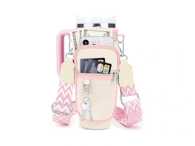 Water Bottle Holder Carrier With Adjustable Strap… Coupon