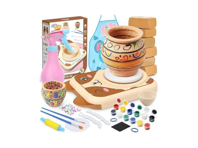 Skirfy Pottery Wheel For Kids Clay Sculpting Tools… Code