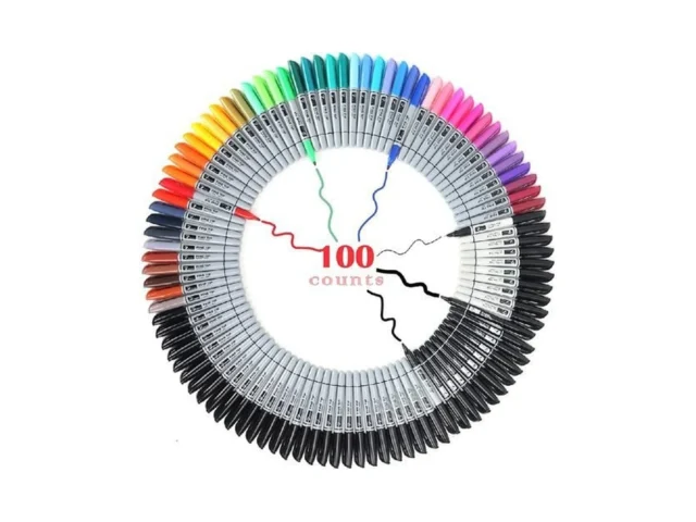 Towon 100 Permanent Markers Bulk – 50 Assorted… Code