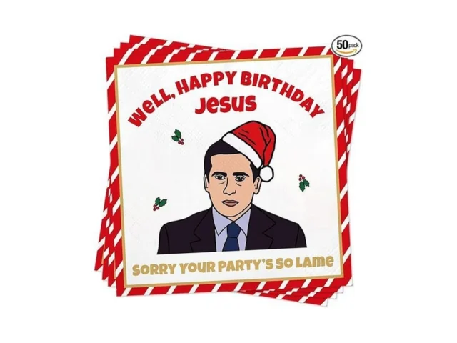 The Office Christmas Cocktail Napkins 50pcs Funny… Code