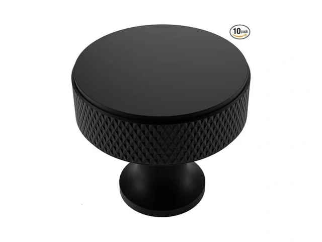 Alzassbg 10 Pack Matt Black Cabinet Knobs 1 2 Inch… Coupon
