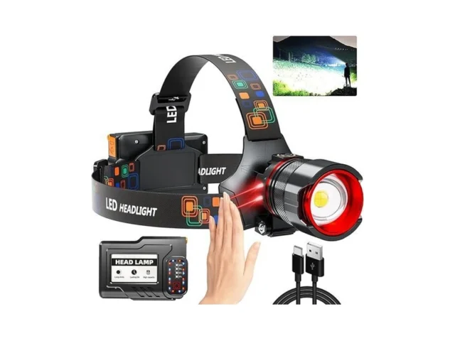 Yuseub Rechargeable Headlamp 4000 High Lumens Super… Code