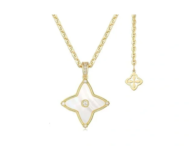 Myears Women Clover Necklace Pendant Mother Of… Code