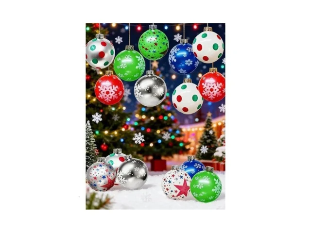 Huoety 9 Inflatable Christmas Ornaments 15-pack… Code
